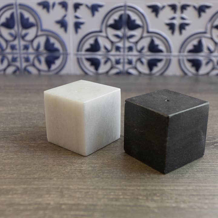 Fox Run Brands - Wholesale Salt & Pepper Shaker Set - Fox Run Mini Marble Salt and Pepper Shaker, 1.8" x 1.8"