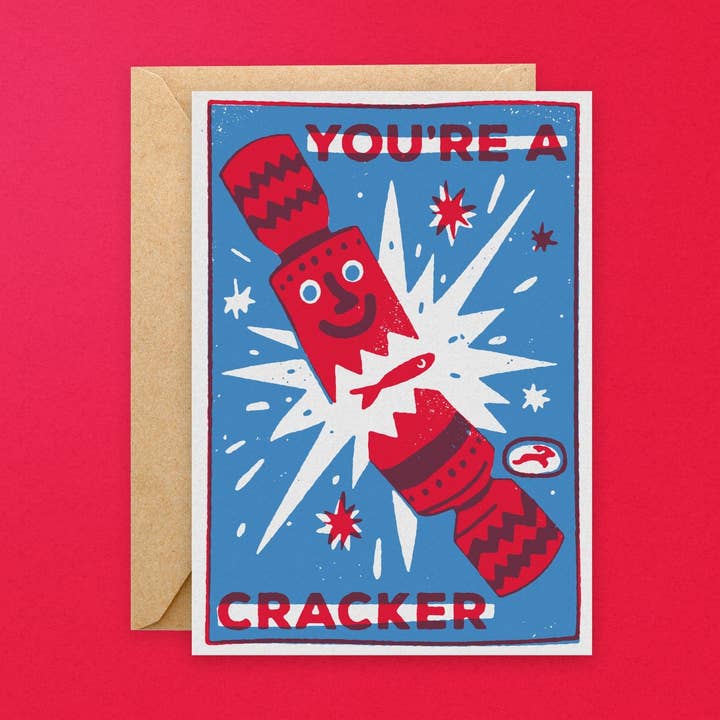 You’re A Cracker Christmas Card for wholesale by Toucan Tango
