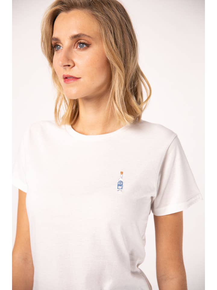 Fashion Drinks - Wholesale T-Shirt - Women's - Ouzo | Embroidered women's organic cotton t-shirt1