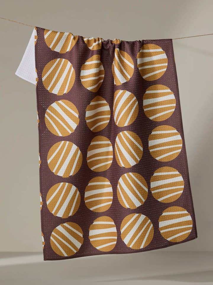 Crazy Circles Tea Towel for wholesale by Geometry