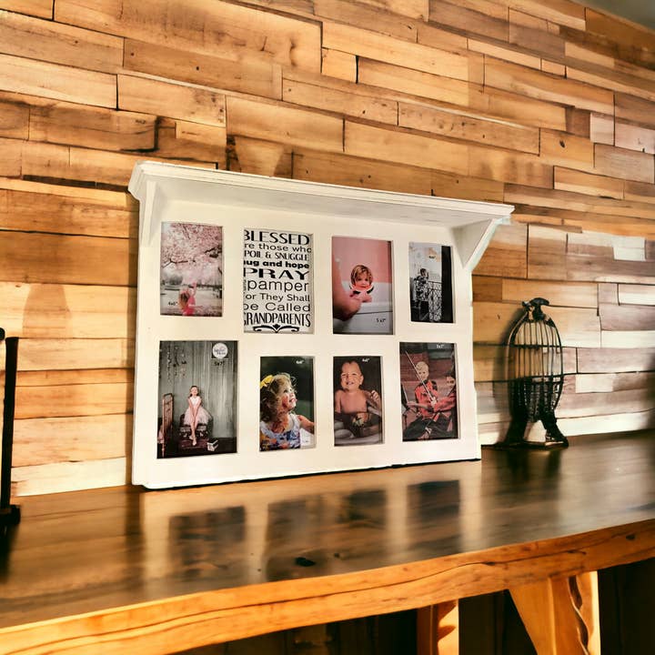 Wilco Home - Wholesale Picture Frame - Chesapeake Collage 8 Photo Wall Frame Display Shelf