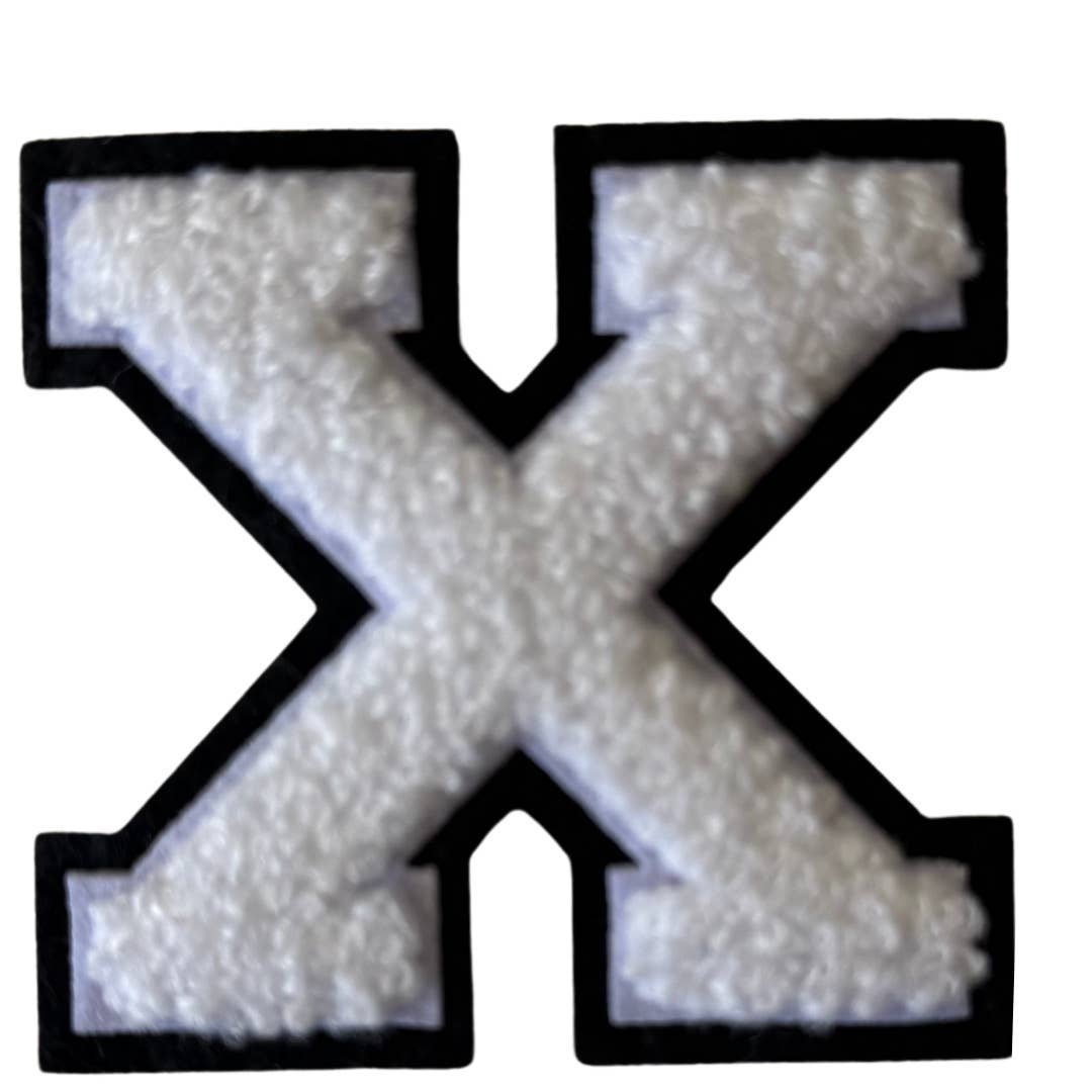 Patch Points - Wholesale Patch - White & Black  Varsity Letter  Sticker & Iron On27