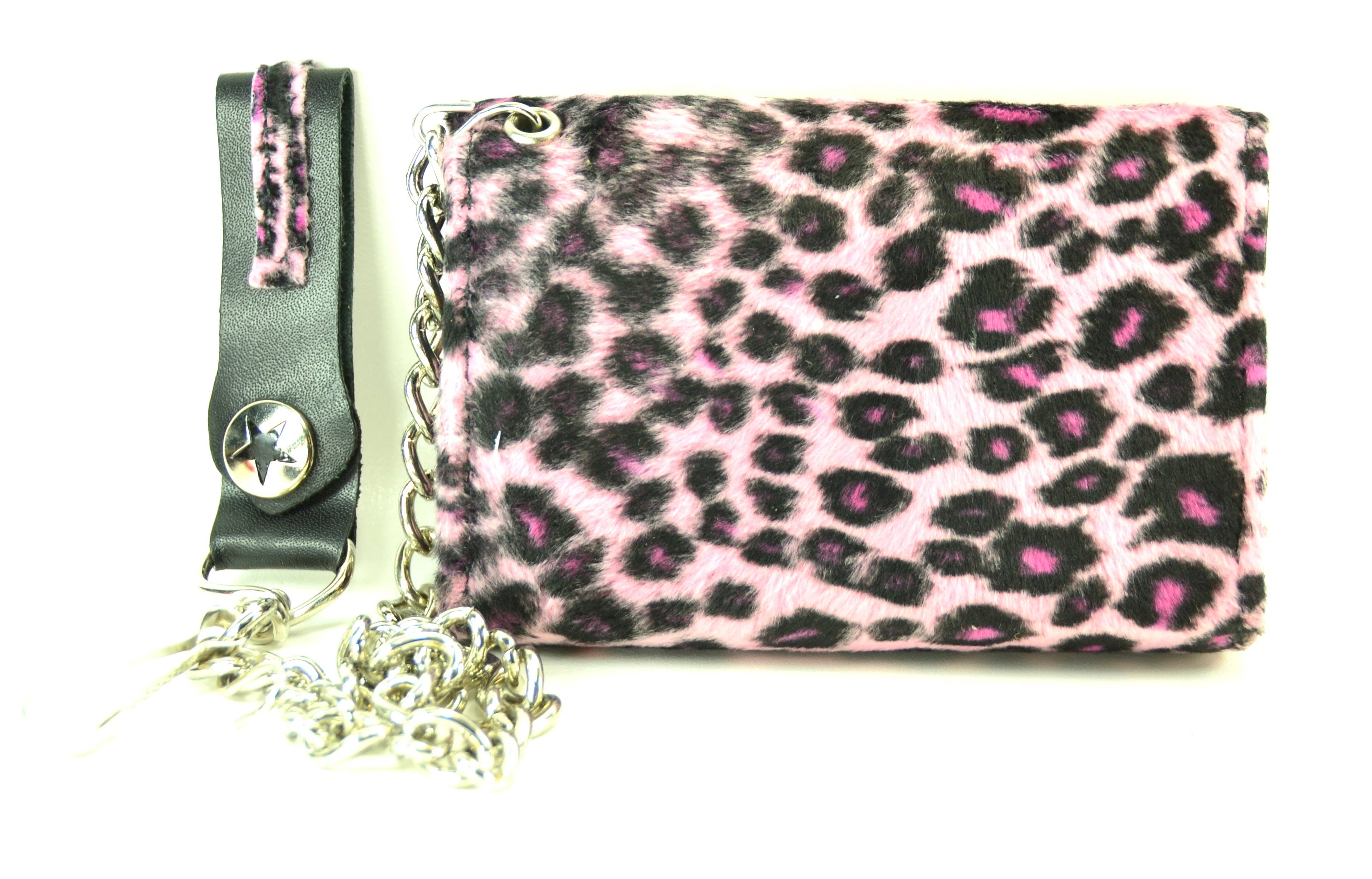 Funk Plus - Wholesale Wallet - Women's - WF-LEO   FUZZY LEOPARD WALLET GEUINE LEATHER INSIDE12
