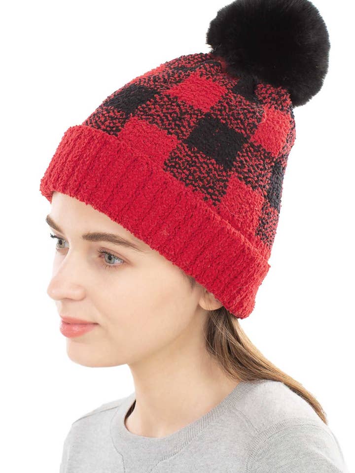 Buffalo Plaid Beanie voor wholesale door Shop Neighbors