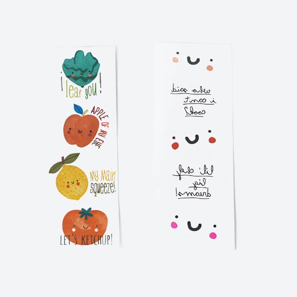 Fruit & Veggie Temporary Tattoos - Little Chef Collection for wholesale by POP Party Supplies, LLC