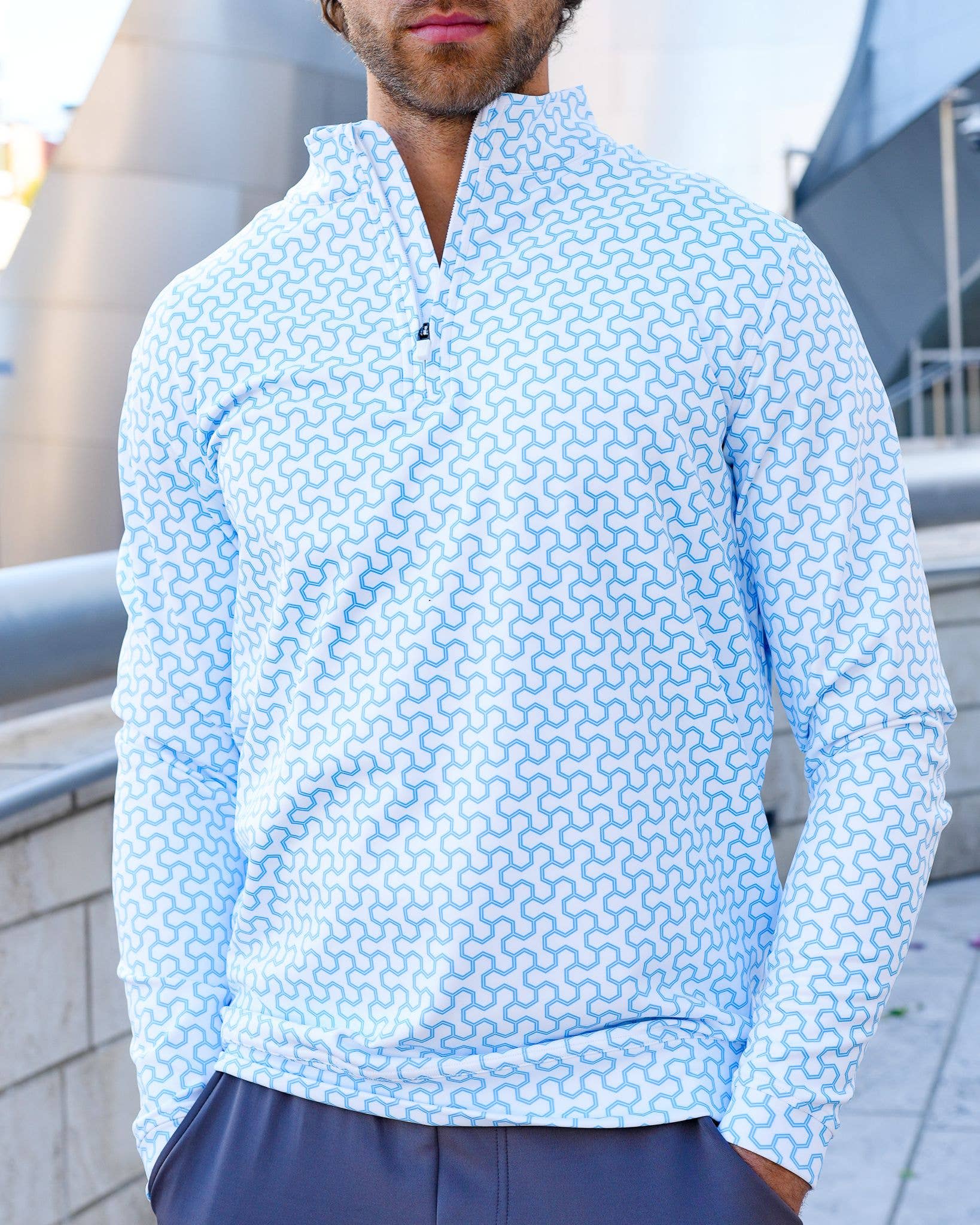 USA Palm - Wholesale Sweatshirt - Unisex - Cloud 1/4 Zip1