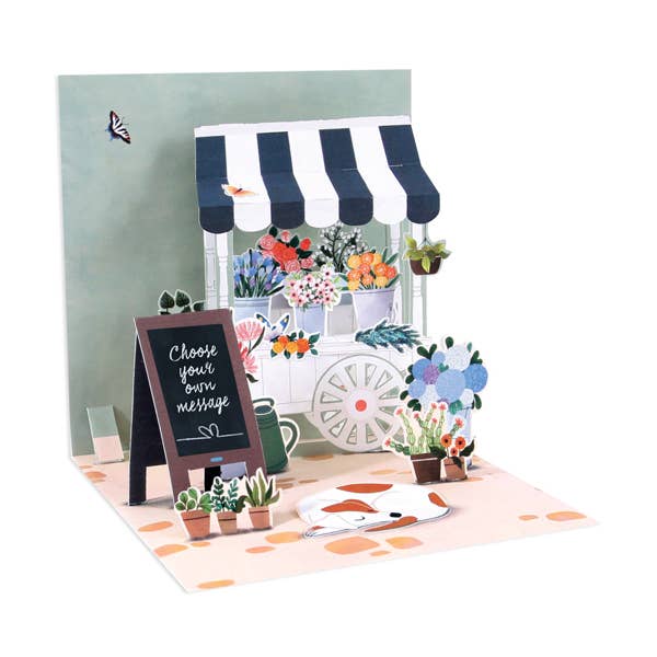 Up With Paper - Wholesale Everyday Greeting Card - Flower Cart Pop-Up Card