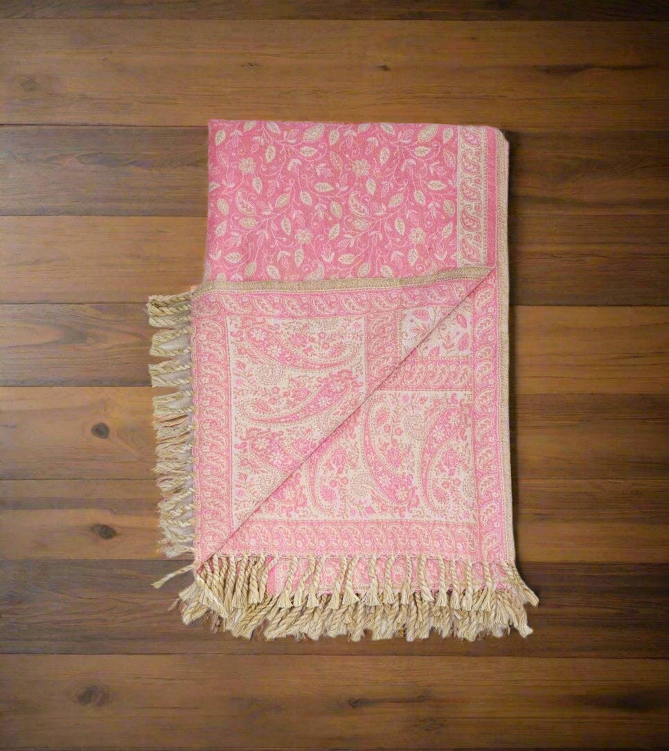 Tibet Handicrafts LLC - Wholesale Throw Blanket - Baby Pink Vibes1