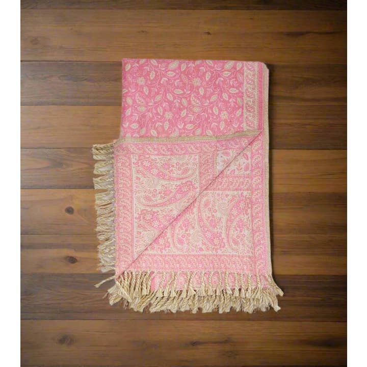 Tibet Handicrafts LLC - Wholesale Throw Blanket - Baby Pink Vibes1