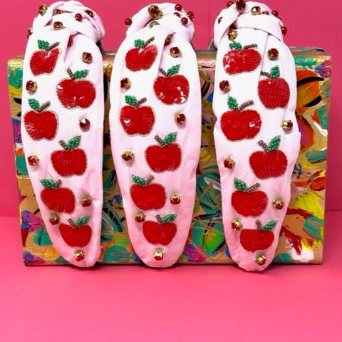 Headband Knot - Teacher - Apple Headband for wholesale by Golden Lily