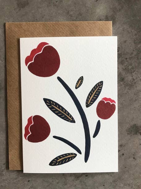 Red Rose Card for wholesale by Isabel Canvas