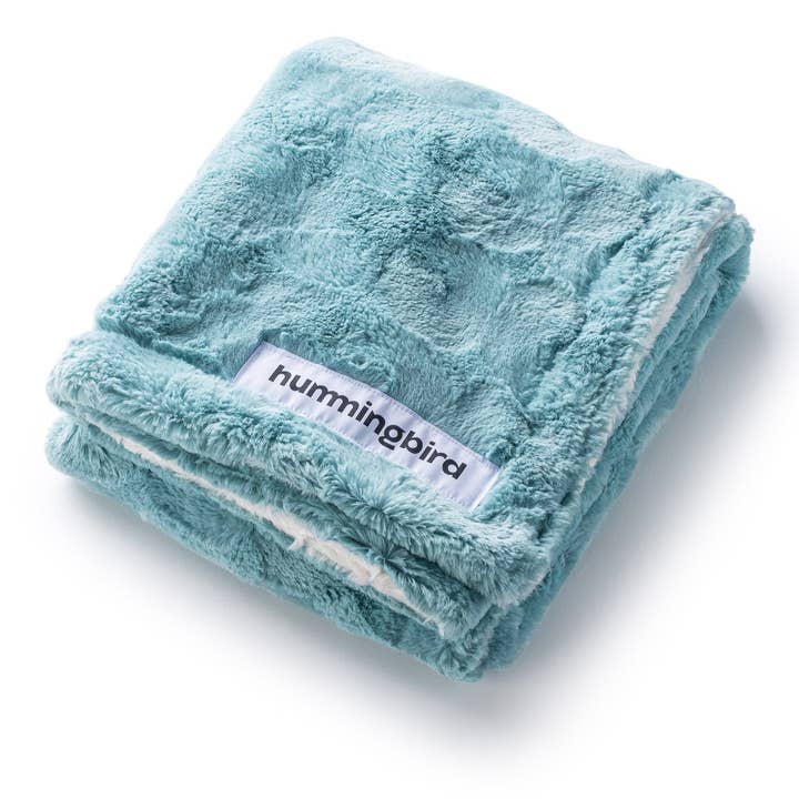 Minky Blanket Milo | Teal/Ivory for wholesale by Hummbrand