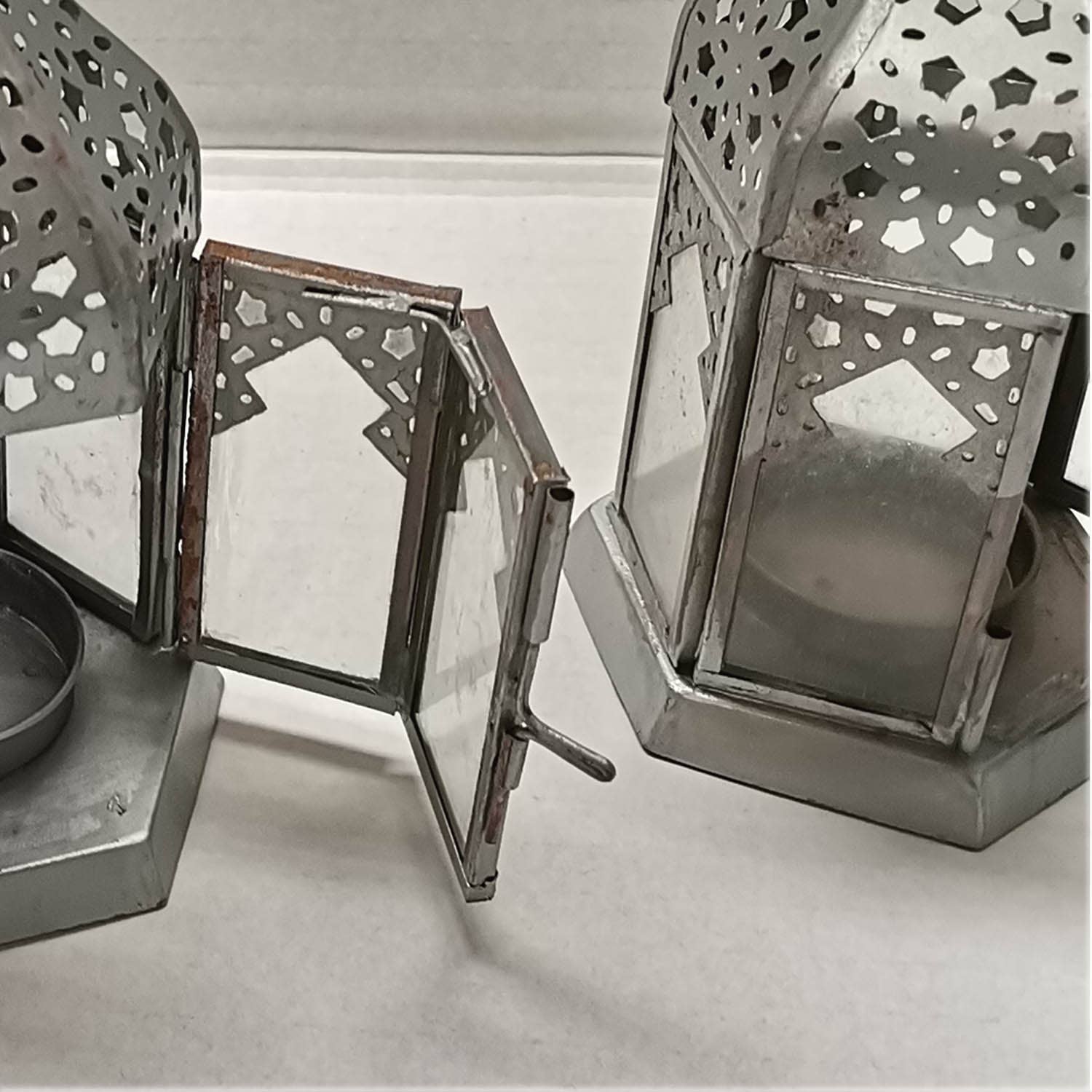 Casa Moro - Wholesale Lantern - Oriental glass lanterns Nael silver set of 3 B-ware |5