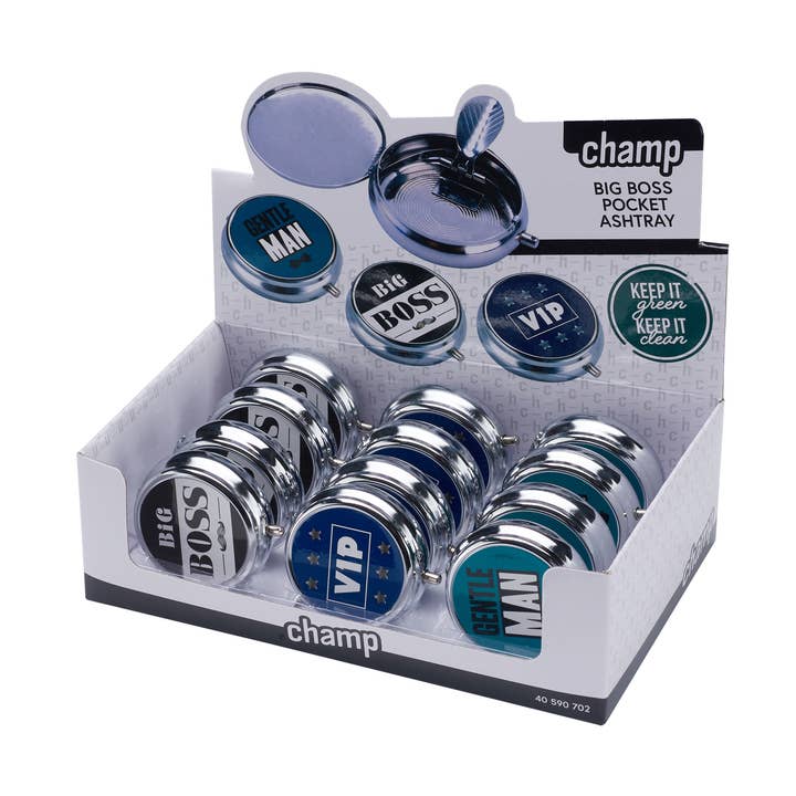 Cinzeiro de bolso CHAMP Big Boss - DL12 por atacado de Champ by Polyflame