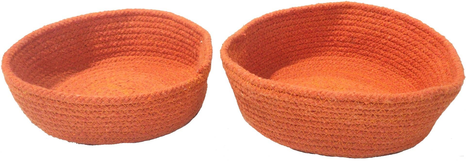 Status Collections - Vente Paniers - Lot de 2 paniers de rangement orange 18x6/21x7cm0