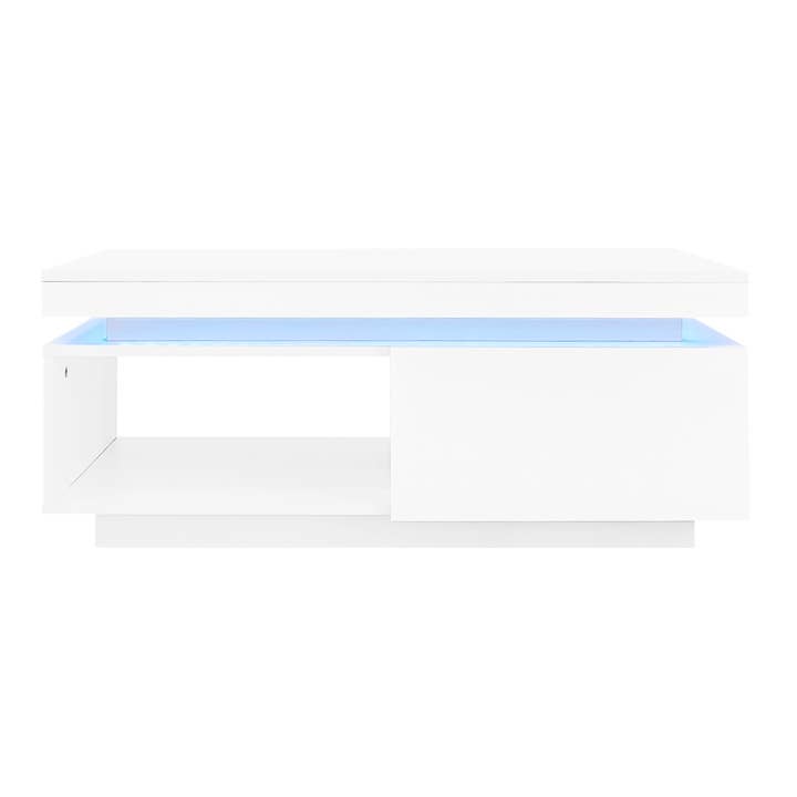 Table basse blanche à haute brillance avec lumières LED et rangement 100 x 50 x 40 cm MAGNETOTAIL UK for wholesale by Urban Meuble UK