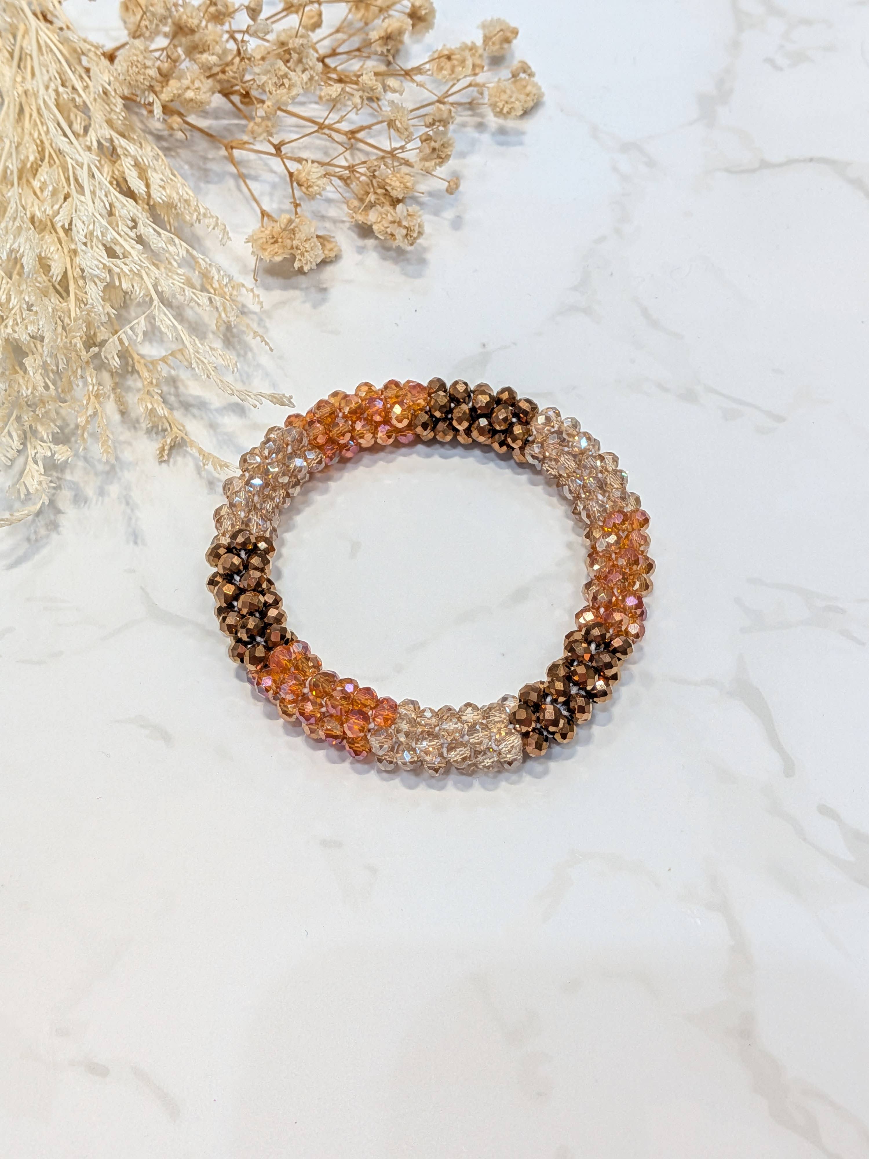 LOLO & YAYA - Wholesale Link & Chain Bracelet - Red-tone crystal effect bracelet0