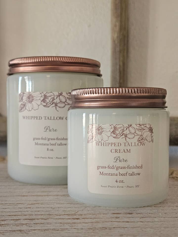 Pure Whipped Tallow Cream for wholesale by Sweet Prairie Farm, LLC