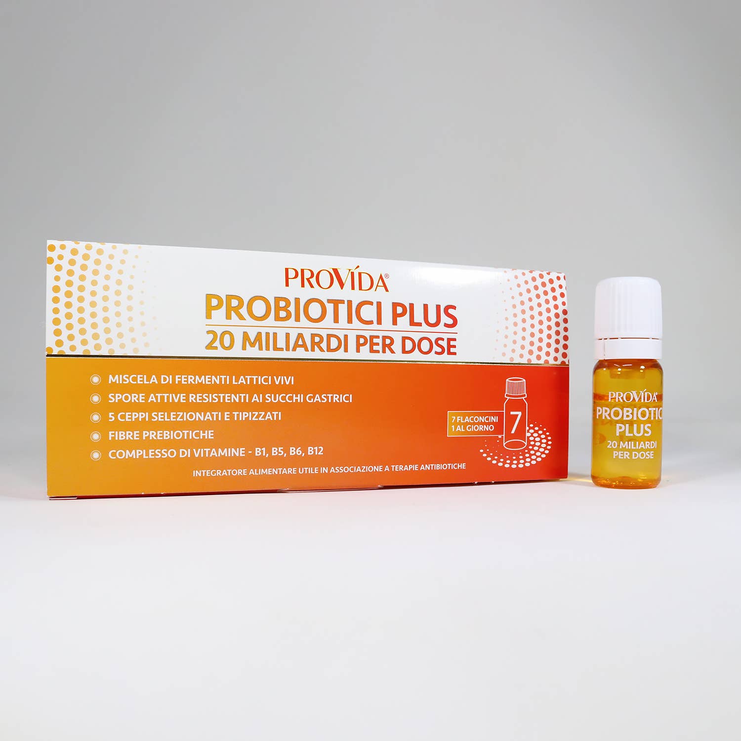 OPTIMA NATURALS - Vendita all'ingrosso Vitamine/integratori orali - Provida Probiotici Plus - 20 miliardi per dose - 7 flaconcin1