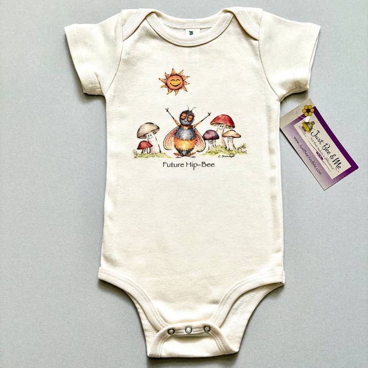 Organic Cotton Onesie- Future Hip-Bee for wholesale by Just Bee & Me Greeting Cards