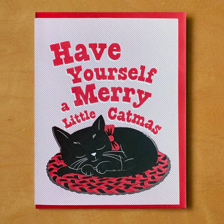 Merry Little Catmas Grußkarte für den Großhandel von McBitterson's