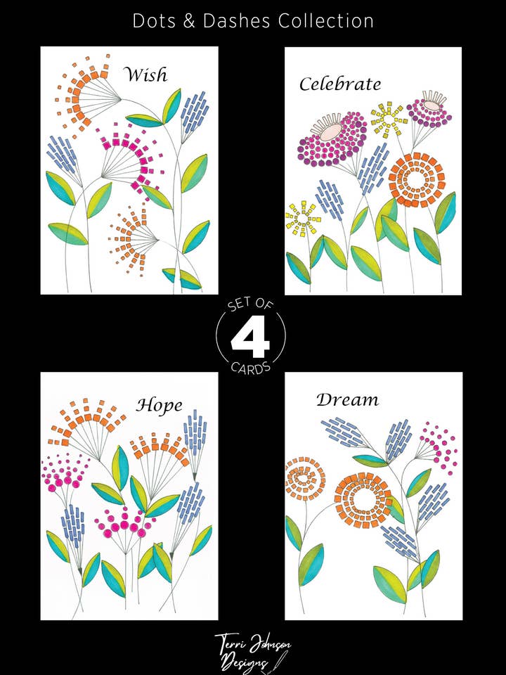Dots and Dashes Colored for wholesale by Terri Johnson Designs