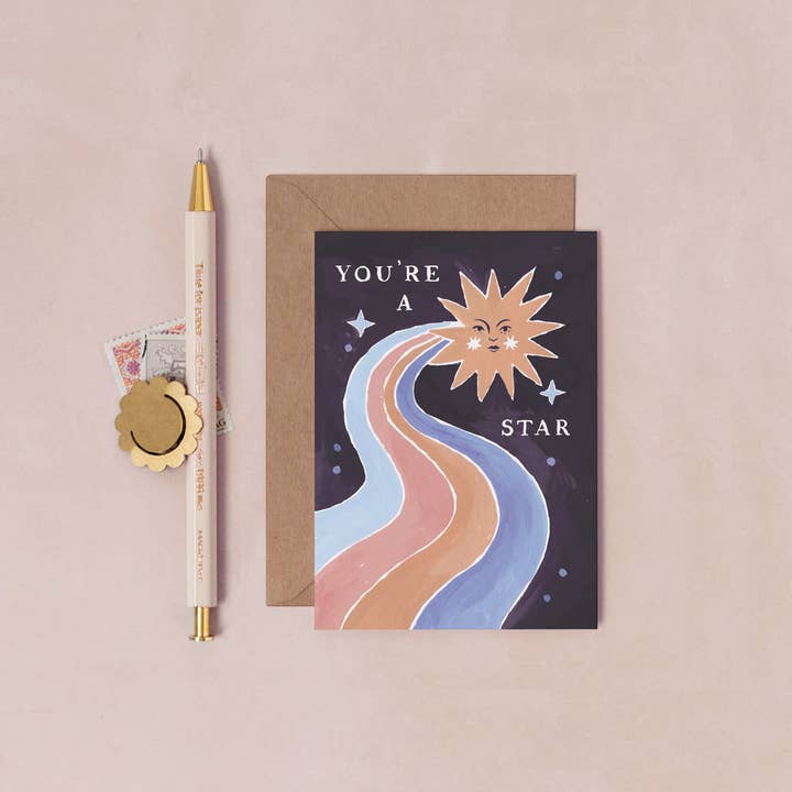You're A Star Mini Card | Thank You Cards | Mini Cards for wholesale by Sister Paper Co.