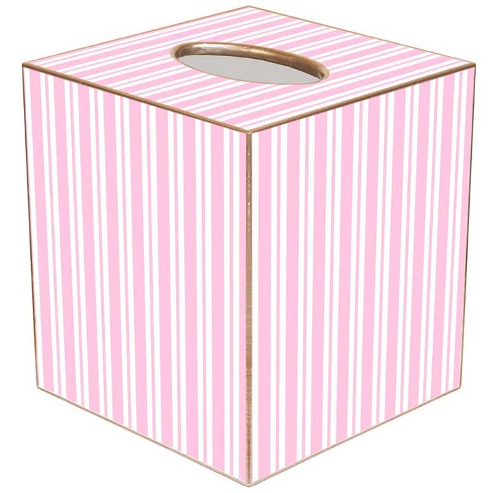 TB1121 - Pink Stripe Tissue Box Cover for wholesale by Marye-Kelley