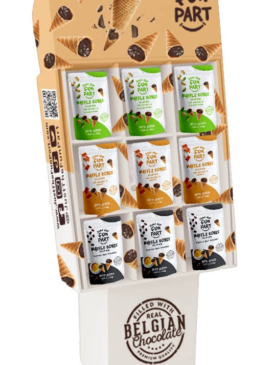 Just The Fun Part-Mixed 63ct Shippers (Pistcho/Carml/Esprss) for wholesale by Just the Fun Part