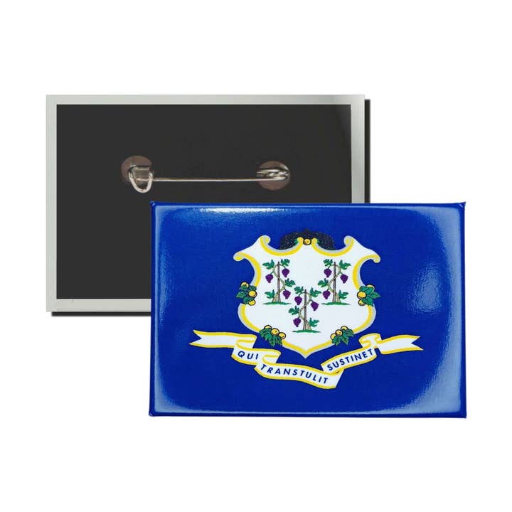 Horizontales Schild - Flagge des Bundesstaates Connecticut - USA für den Großhandel von Astur Pins
