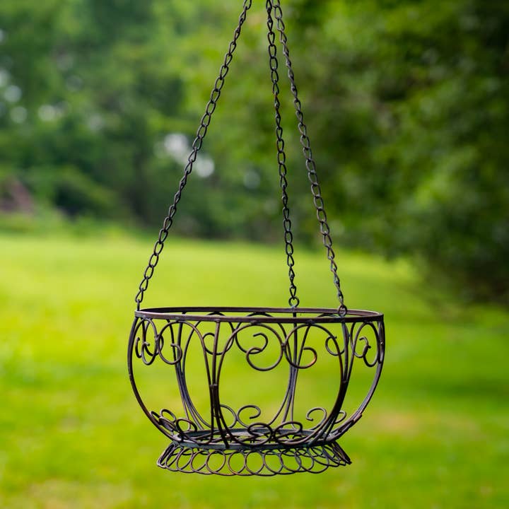 Zaer Ltd. International - Wholesale Hanging Planter - Hanging Iron Basket Planter "Paris 1968" - 3 Colors1