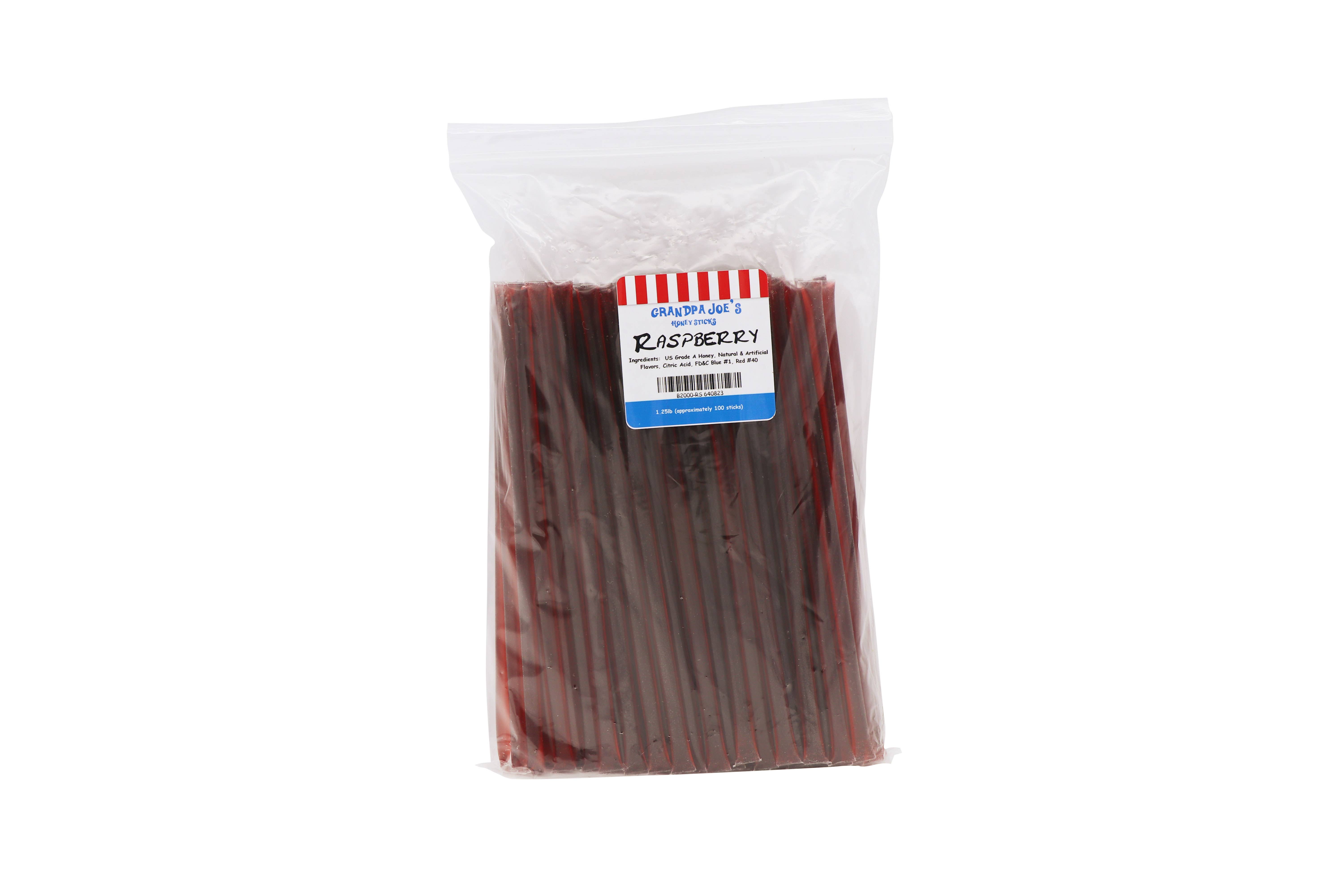 Grandpa Joe's Candy Shop – wholesale Honey – Honey Sticks Raspberry, 100ct Sticks