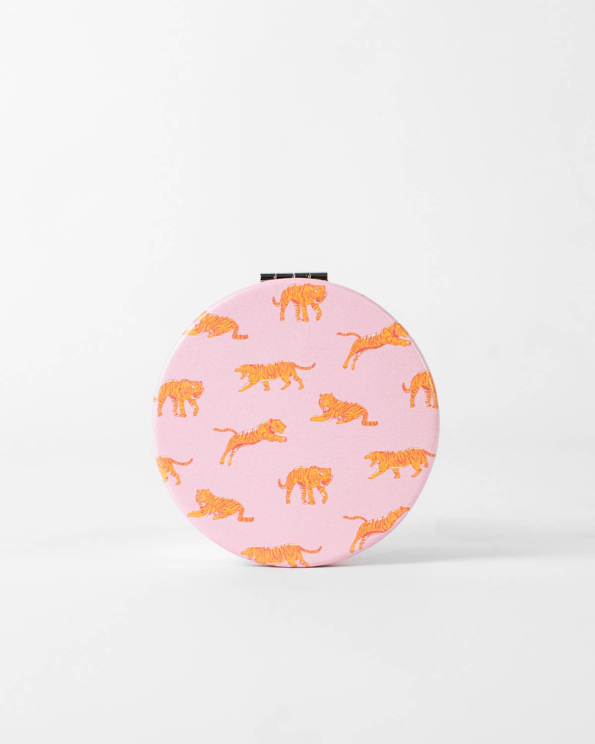 The Royal Standard – Engroshandel Kompaktspejl – Tiger Walk Lommerspejl   Lyserød/Orange/Pink   2,75"1