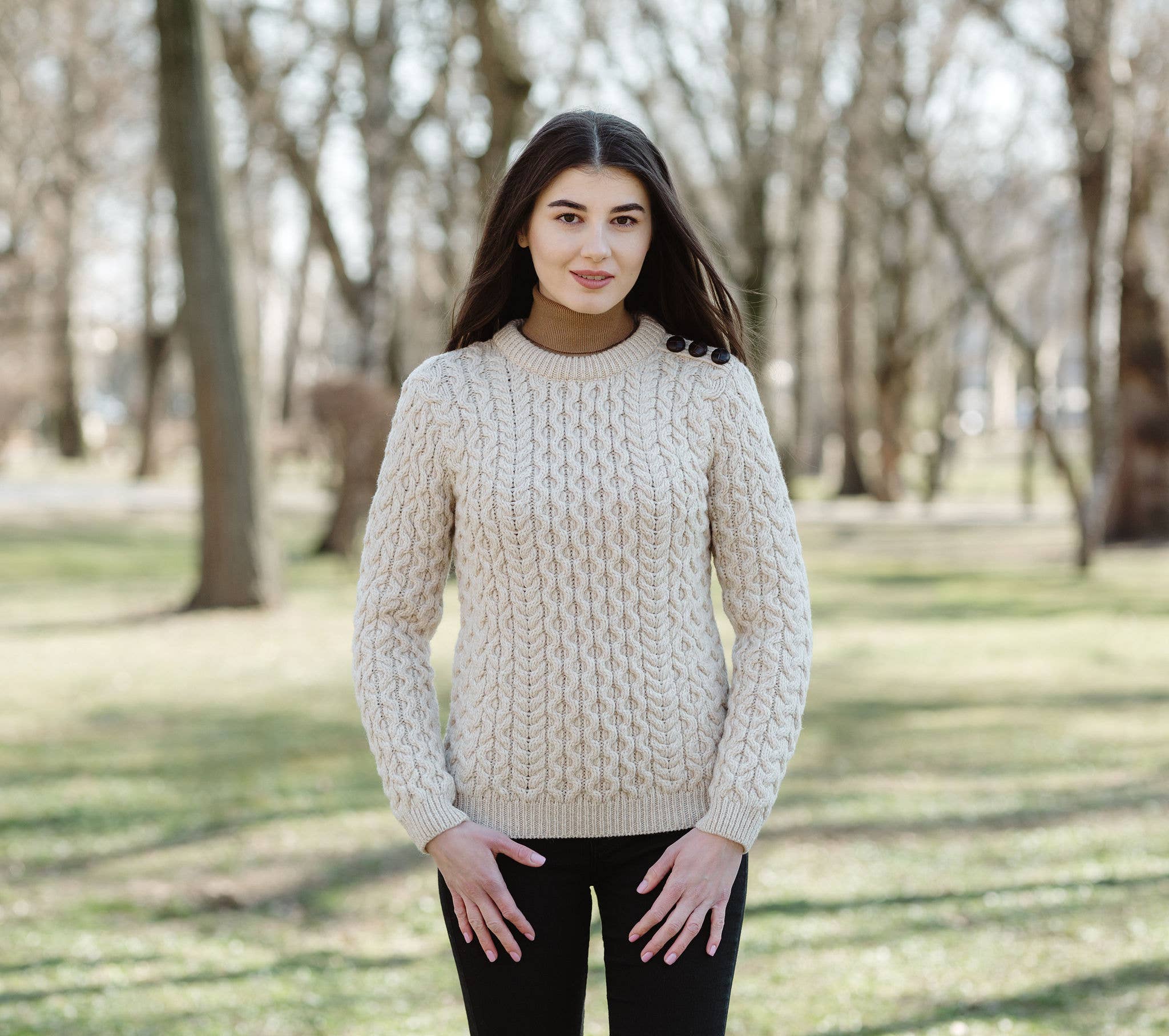 Saol – wholesale Pullovertröja - Dam – Ladies Side Knapp Tröja3