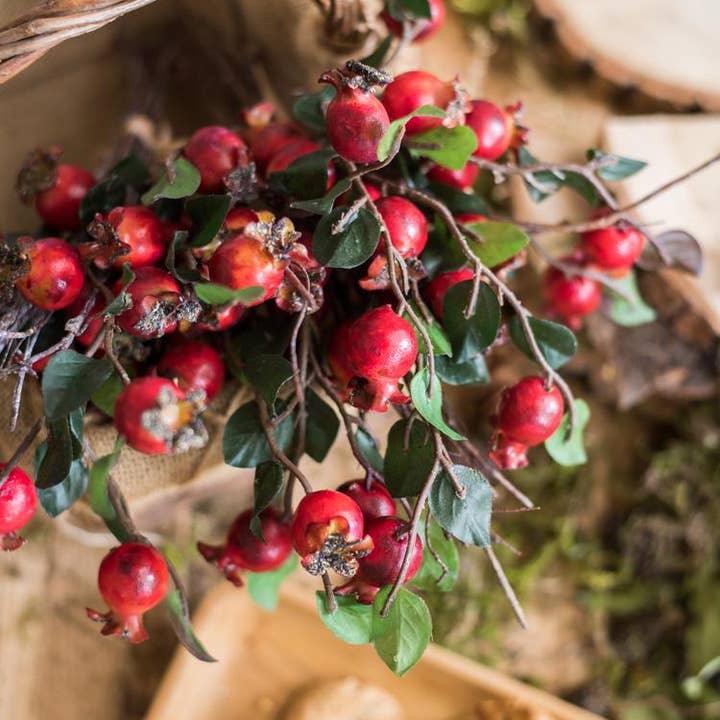 Rustic Reach - Wholesale Artificial Plant - Artificial Fruit Pomegranate Fruit Bouquet 12" Tall3