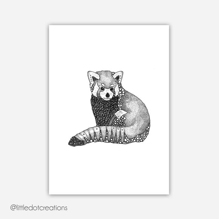 A6 Print - Red Panda for wholesale by Little Dot Creations