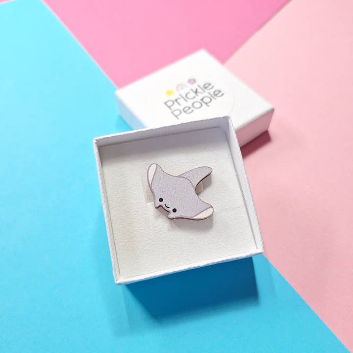 Prickle People - Wholesale Brooch - Manta Ray Pin - Handmade Sting Ray Brooch
