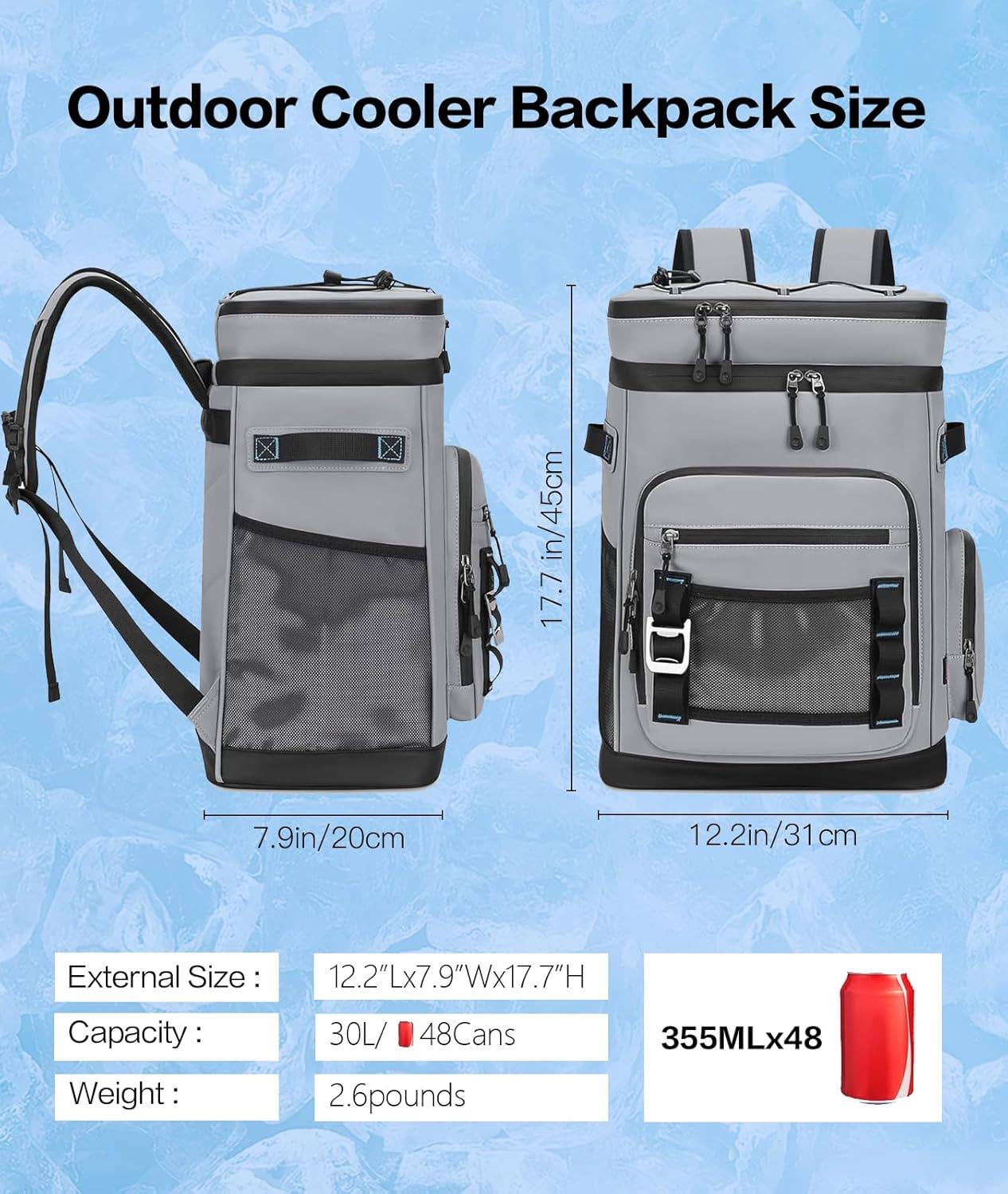 VIGOR – wholesale Cooler/cooler bag – Waterproof Insulated Cooler Backpack Insulated Leakproof3