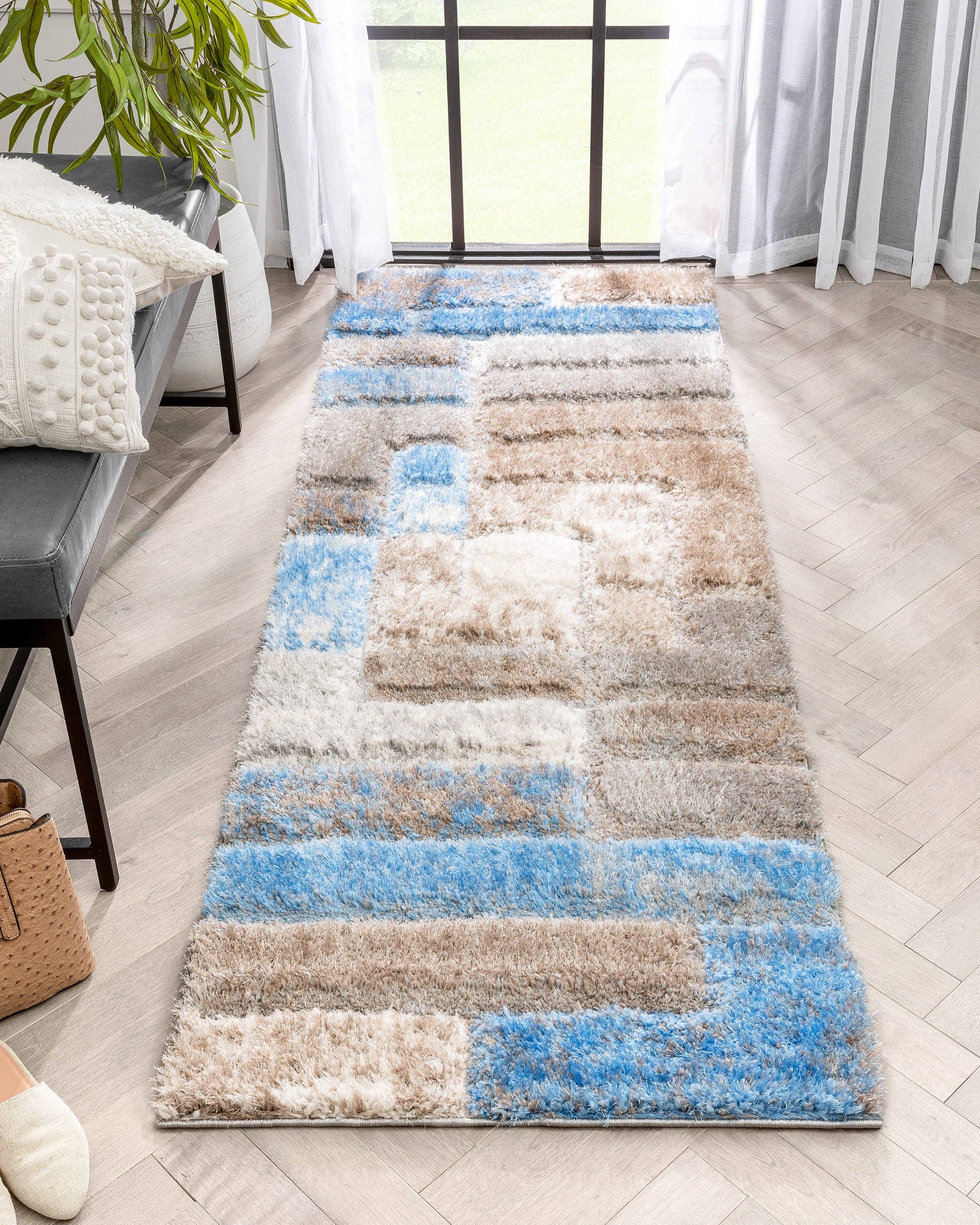 Well Woven - Wholesale Area Rug - Kenzo Retro Geometric Pattern 3D Textured Shag Grey Light6