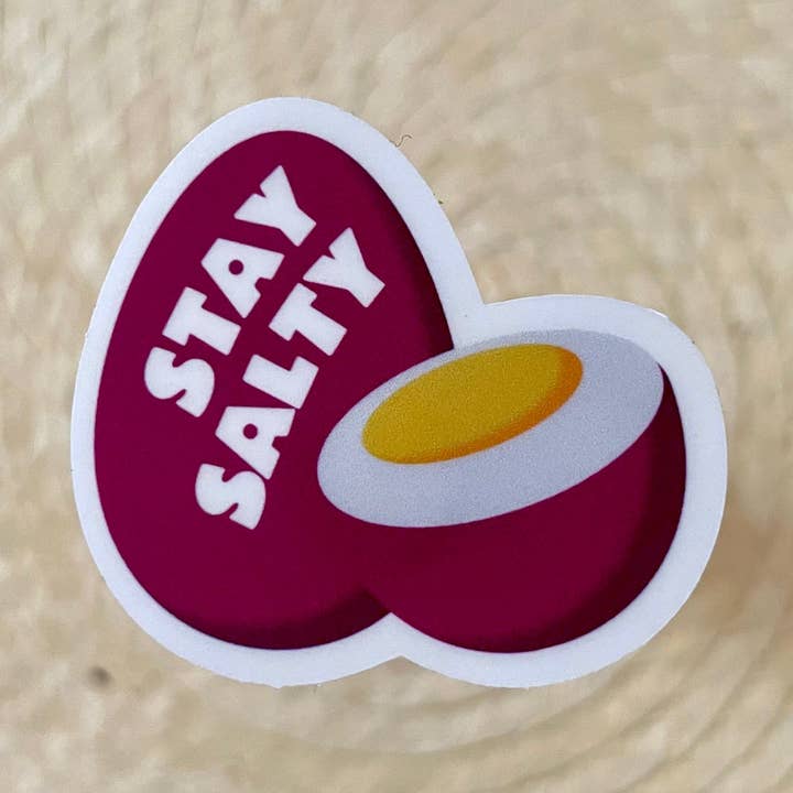 Autocollant culinaire philippin Stay Salty | Autocollant aux œufs salés pour la vente par Maarte by Jan