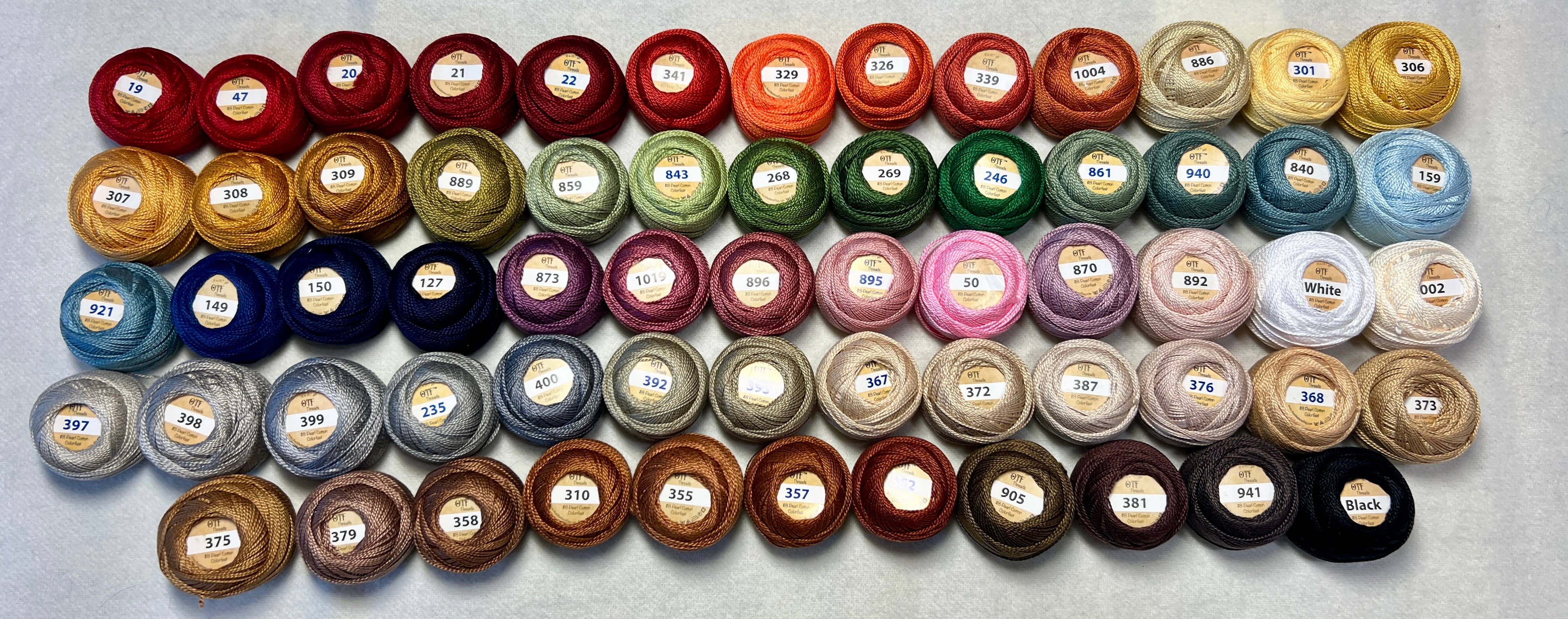 OTF Threads - Wholesale Thread - OTF Threads™ Solid #8 Pearl Cotton Embroidery Floss Box/1065