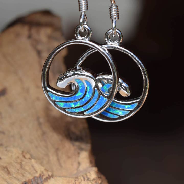 Opal Wave Øreringe for engroshandel hos Cork Tree Designs