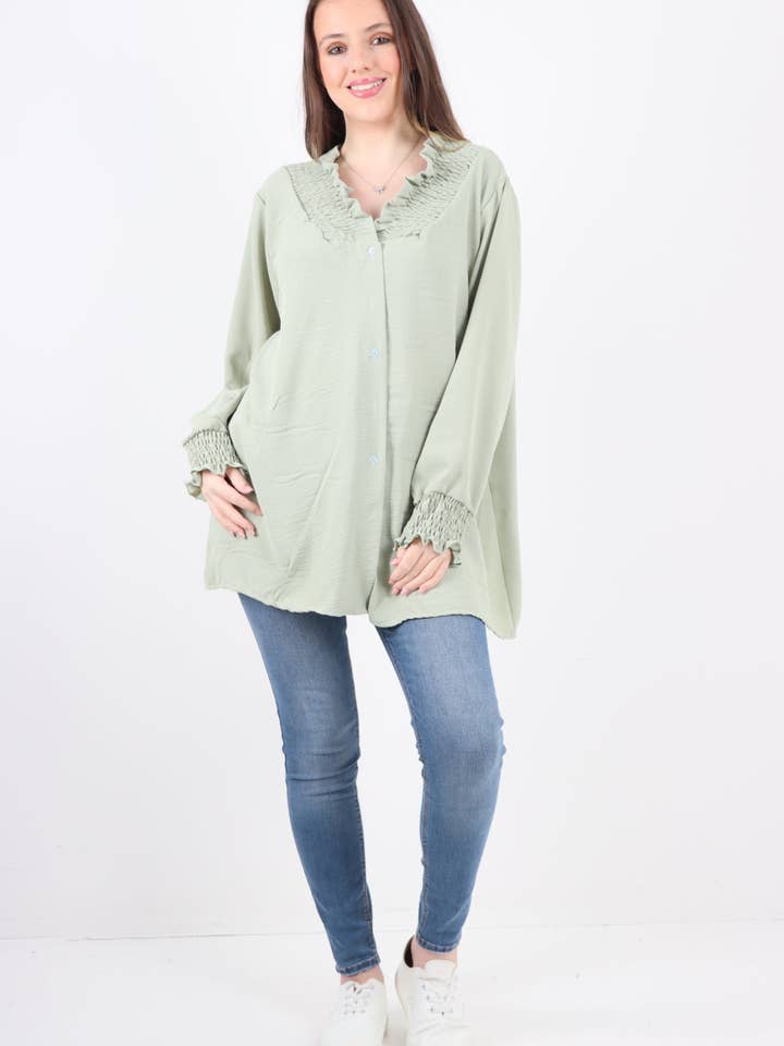 Miss Bold – wholesale Tunic – Women’s – Italian Shirred V Neck Long Sleeve Tunic Top16