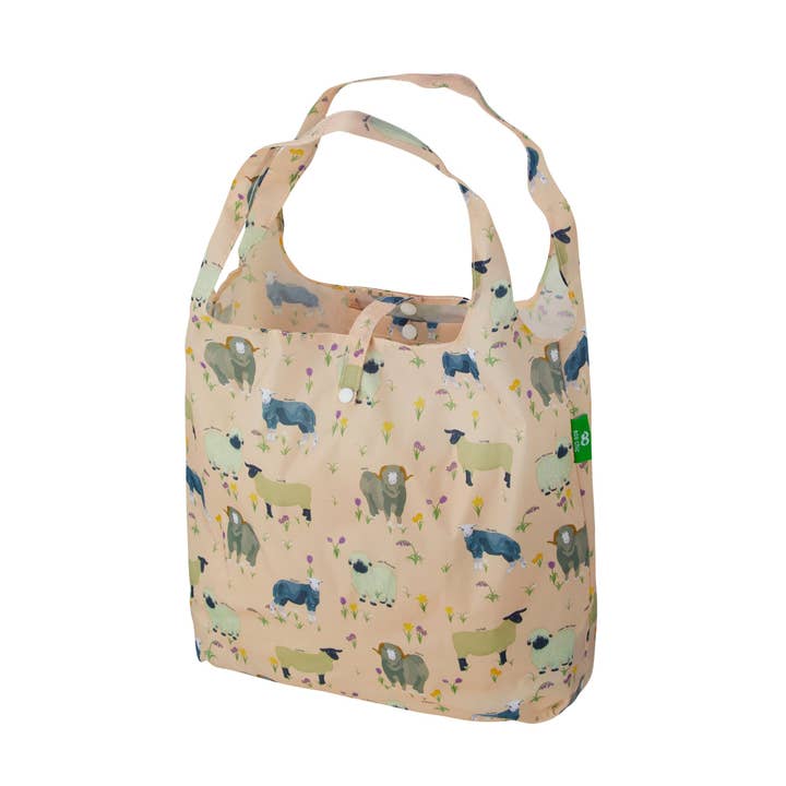 Faye UK Ltd - Wholesale Grocery/Shopping Bag - Eco Chic Lightweight Foldable Reusable Shopping Bag Sheep Realism