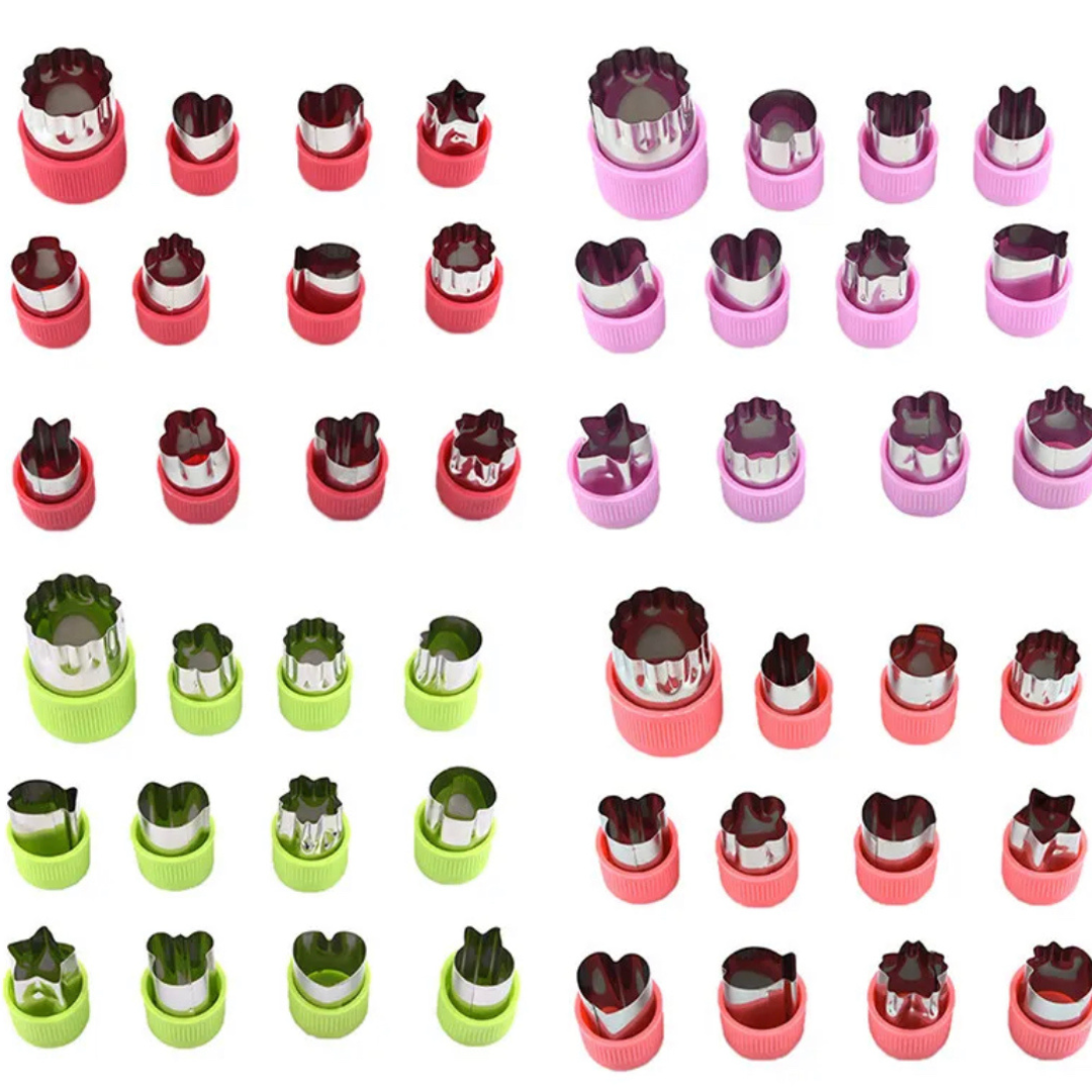 Mum Made Yum - Wholesale Kitchen Tool/Gadget - Fruit & Veggie Cutters - Green - 12 Piece Set1