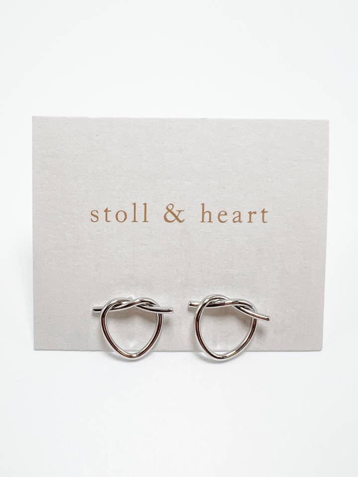 Heart Knot Studs - Silver for wholesale by Stoll & Heart