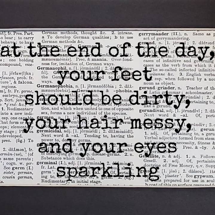 vintage dictionary print - end of day for wholesale by juNxtaposition®