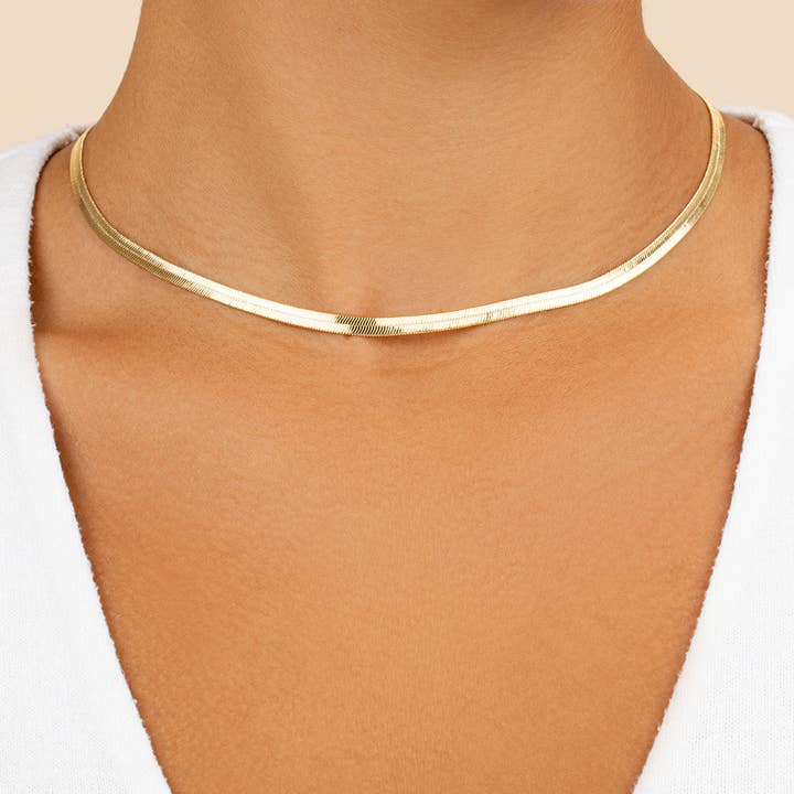 Sterling Forever - Wholesale Link & Chain Necklace - Herringbone Chain Necklace15
