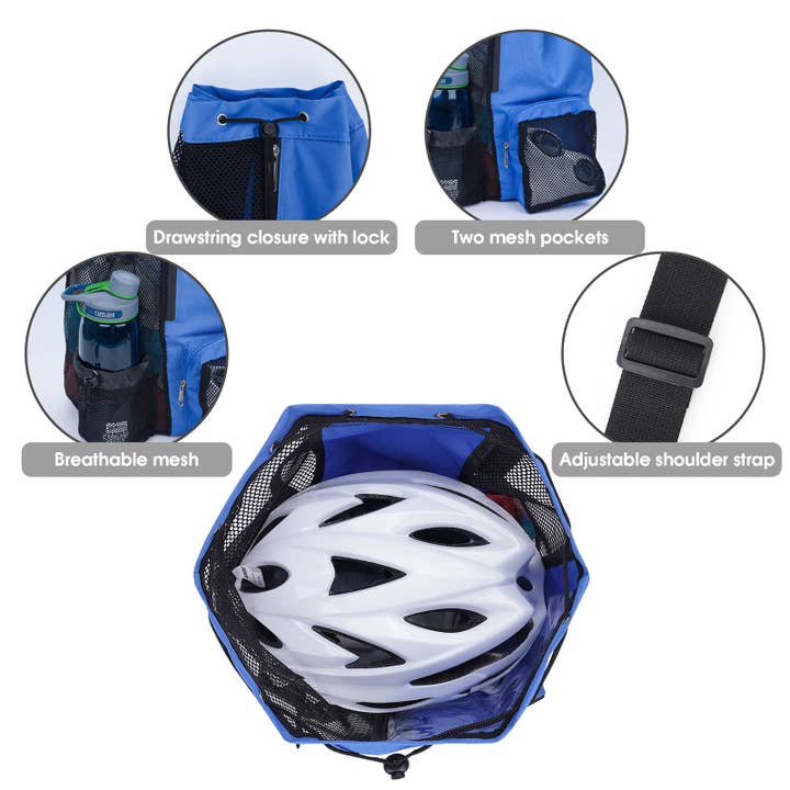 wandf - Wholesale Beach bag - WANDF Mesh Drawstring Backpack with Wet Pocket Beach Bag1