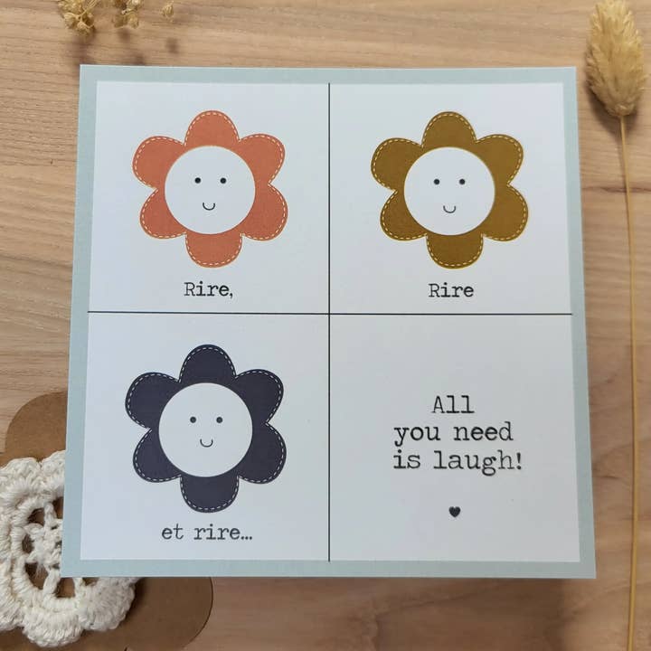 Tarjeta *Todo lo que necesitas es reír* para venta al por mayor de jolislundis